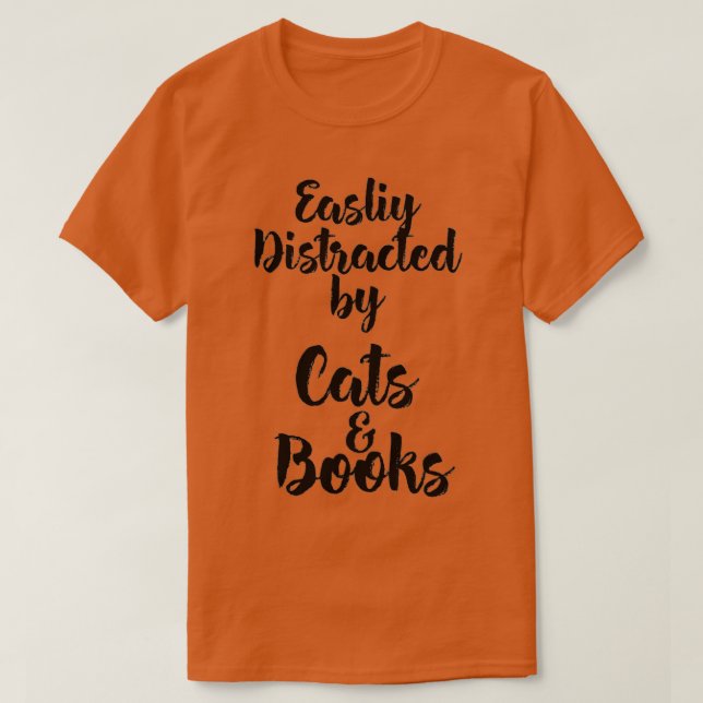 Leicht von Katzen und Büchern für Katzenliebhaber  T-Shirt (Design vorne)
