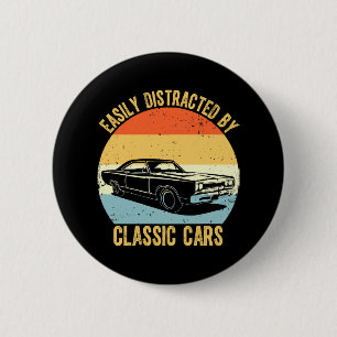 Leicht von klassischen Autos abgelenkt Button