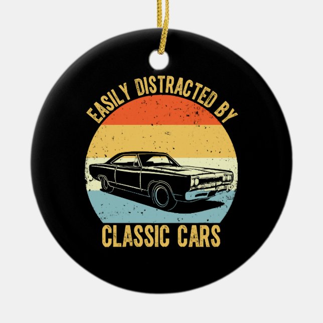 Leicht von klassischen Autos abgelenkt Keramik Ornament (Vorne)