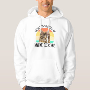 Leicht von Maine-Coons abgelenkt Hoodie