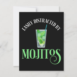 Leicht von Mojitos abgelenkt Postkarte