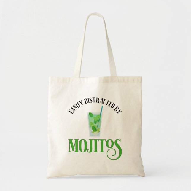 Leicht von Mojitos abgelenkt Tragetasche (Vorne)