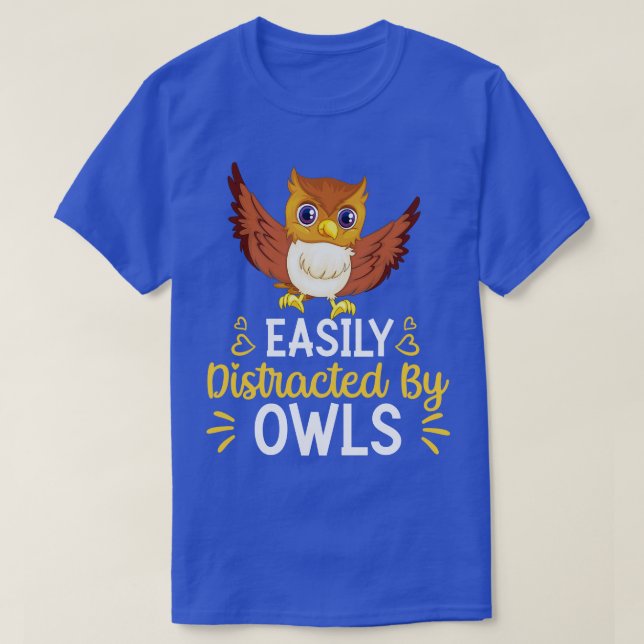 Leicht von Owls abgelenkt T-Shirt (Design vorne)