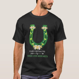 Leicht von Pferden abgelenkt und Margarita Funny H T-Shirt