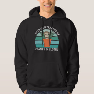 leicht von Pflanze und Seilen Vintag abgelenkt Hoodie