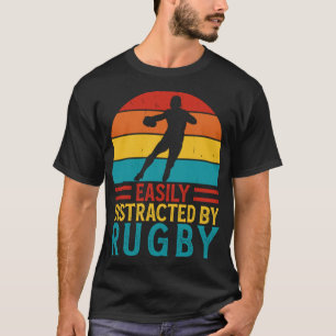 Leicht von Rugby abgelenkt - Funny Rugby Player T-Shirt