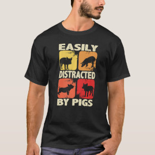 Leicht von Schweinen abgelenkt, Hundevieh T-Shirt