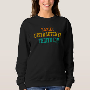 Leicht von Triathlon-Run Swim Tri abgelenkt Sweatshirt