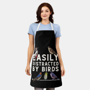 Leicht von Vögeln abgelenkt Funny Bird Lover & Bir Schürze