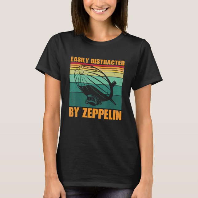 Leicht von Zeppelin abgelenkt schwindelerregende B T-Shirt (Vorderseite)