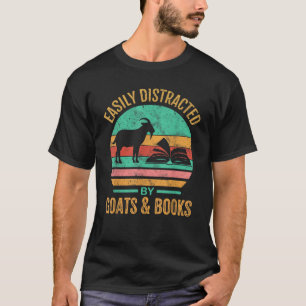 Leicht von Ziegenbüchern abgelenkt über Retro Farm T-Shirt