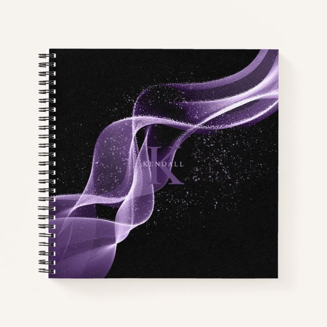 Leicht Wave und Stardust Monogram Lavender ID781 Notizbuch (Vorderseite)