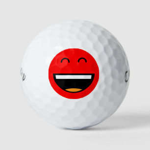 Leicht zu finden helle rote Emoji Golfball