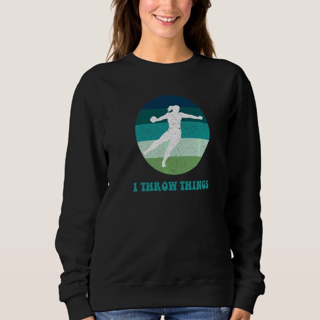 Leichtathletik Diskuswerferin der Frauen   Sweatshirt (Vorderseite)