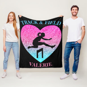 Leichtathletik-Fleece-Decke für Mädchen Fleecedecke