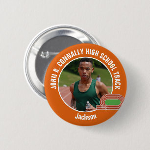 Leichtathletik-Foto von Orange-Hochschulsportler Button