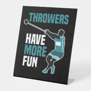 Leichtathletik Hammerwurf Sportgeschenk Sockelschild