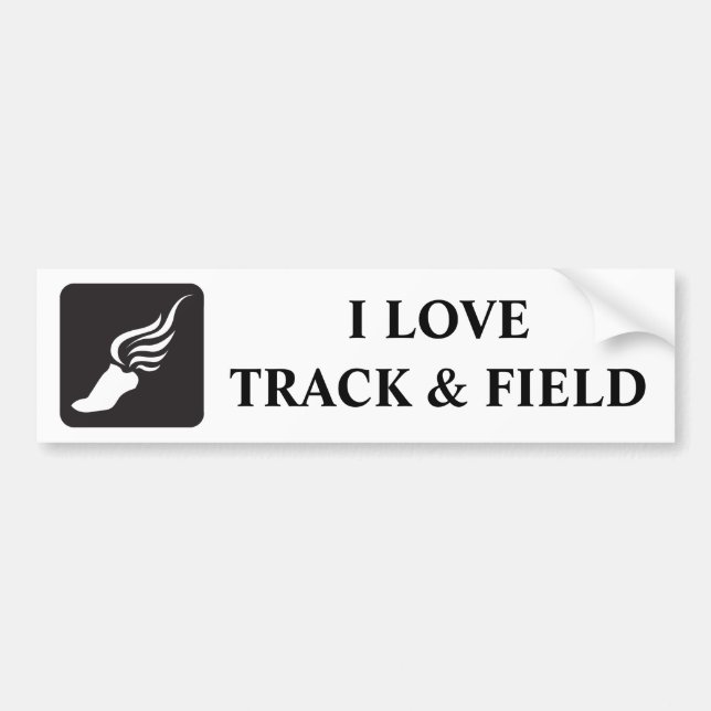 Leichtathletik-Ikone Autoaufkleber (Vorne)