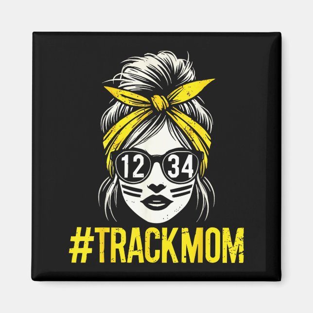 Leichtathletik-Mama Athletin Läuferin Muttertag  Magnet (Vorne)