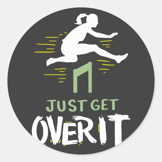 Leichtathletik Runder Aufkleber (Vorderseite)