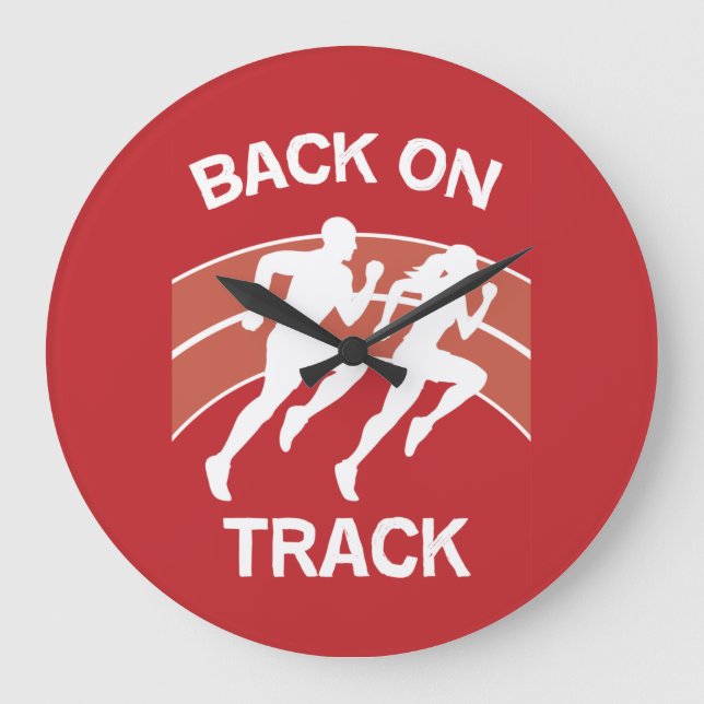 Leichtathletik-Schienennläufer | Leichtathlet | Ru Große Wanduhr (Vorderseite)