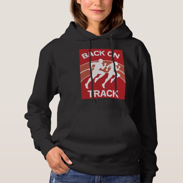 Leichtathletik-Schienennläufer | Leichtathlet | Ru Hoodie (Vorderseite)