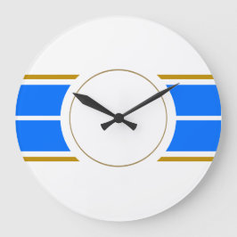 Leichtathletik-Spaß Bright Blue Racing Streifen au Große Wanduhr