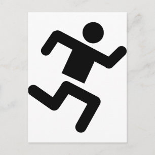 Leichtathletik-Sprinter Postkarte