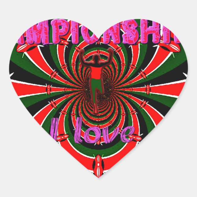 Leichtathletik-Weltmeisterschaften in Kenia: Swirb Herz-Aufkleber (Vorderseite)