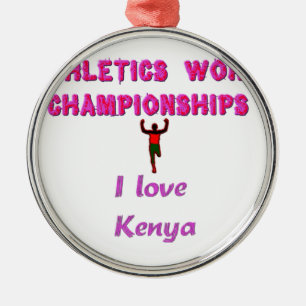 Leichtathletik-Weltmeisterschaften Kenia-Läufer: I Silbernes Ornament