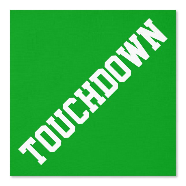 Leichtathletische Gelbe TOUCHDOWN auf hellgrün Tapete (Vorderseite)