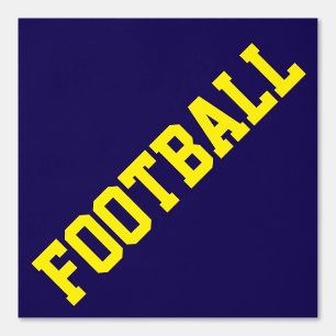 Leichtathletischer, schwach gelber FUSSBALL-Text a Tapete