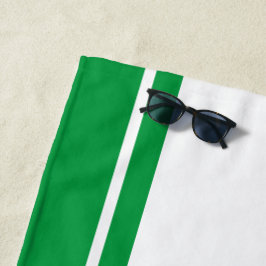 Leichtathletischer Spaß 70er Bright Green White Ra Strandtuch