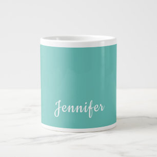 Leichte Aquamarine Trendy Moderne Minimalistische  Jumbo-Tasse