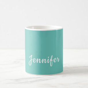 Leichte Aquamarine Trendy Moderne Minimalistische  Kaffeetasse