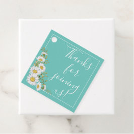 Leichte Aquamarine und weiße Hochzeiten Geschenkanhänger