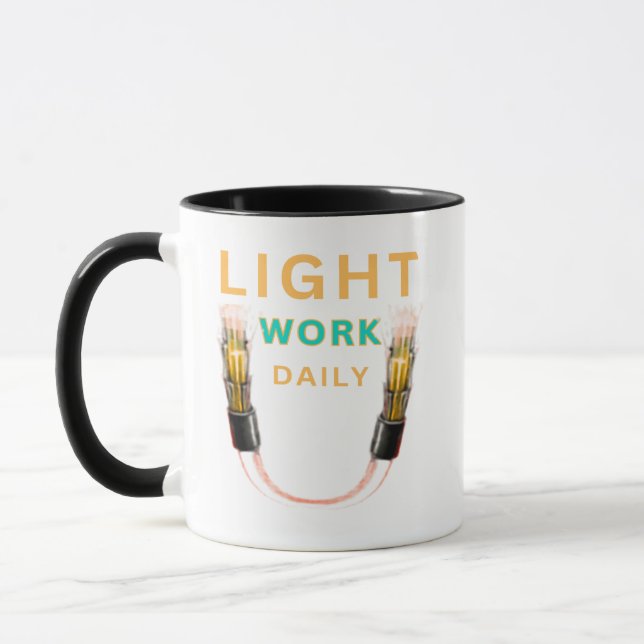 Leichte Arbeit täglich - Tasse (Links)