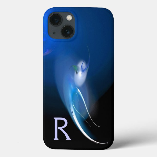 LEICHTE BIRD IN BLAU MONOGRAM Case-Mate iPhone FAL Hülle (Rückseite)