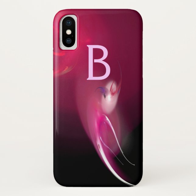 LEICHTE BIRD IN PINK FUCHSIA MONOGRAMM Case-Mate iPhone HÜLLE (Rückseite)