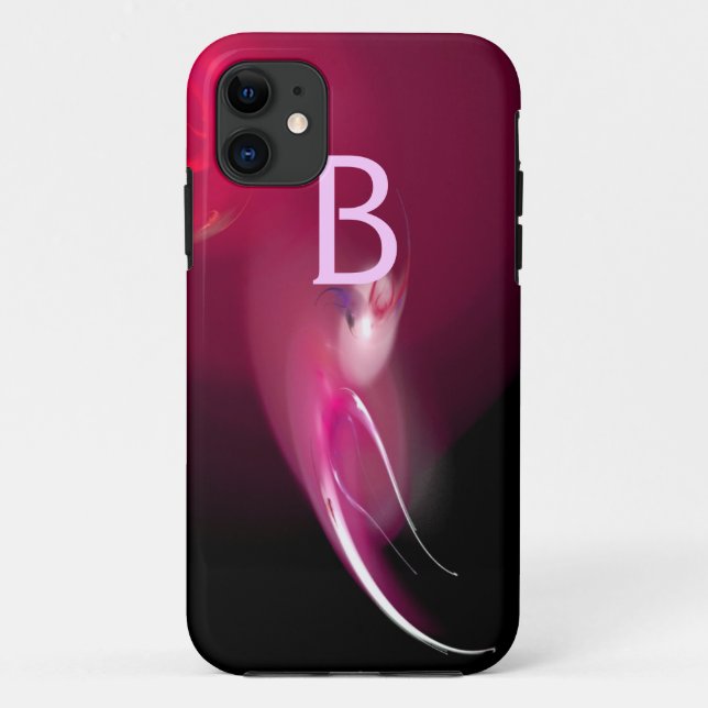 LEICHTE BIRD IN PINK FUCHSIA MONOGRAMM Case-Mate iPhone HÜLLE (Rückseite)