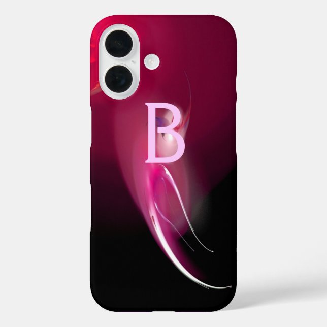 LEICHTE BIRD / PINK FUCHSIA ABSTRAKTES MONOGRAMM Case-Mate iPhone HÜLLE (Rückseite)