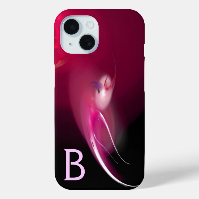 LEICHTE BIRD / PINK FUCHSIA ABSTRAKTES MONOGRAMM Case-Mate iPhone HÜLLE (Rückseite)