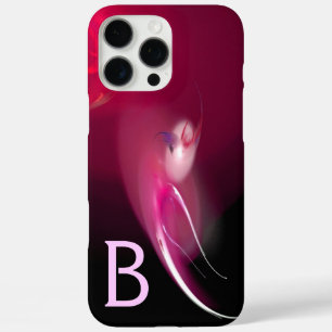 LEICHTE BIRD / PINK FUCHSIA ABSTRAKTES MONOGRAMM iPhone 16 PRO MAX HÜLLE