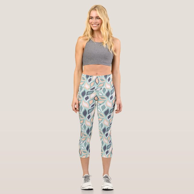 Leichte Blätter Capri Leggings (Vorderseite)