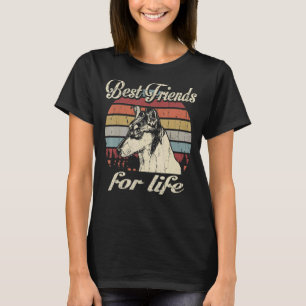 Leichte Collie Best Friends for Life Vintag Retro T-Shirt