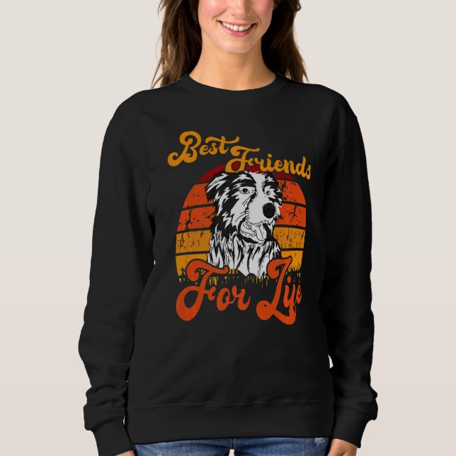Leichte Collie Best Friends für lebenslanges Vinta Sweatshirt (Vorderseite)