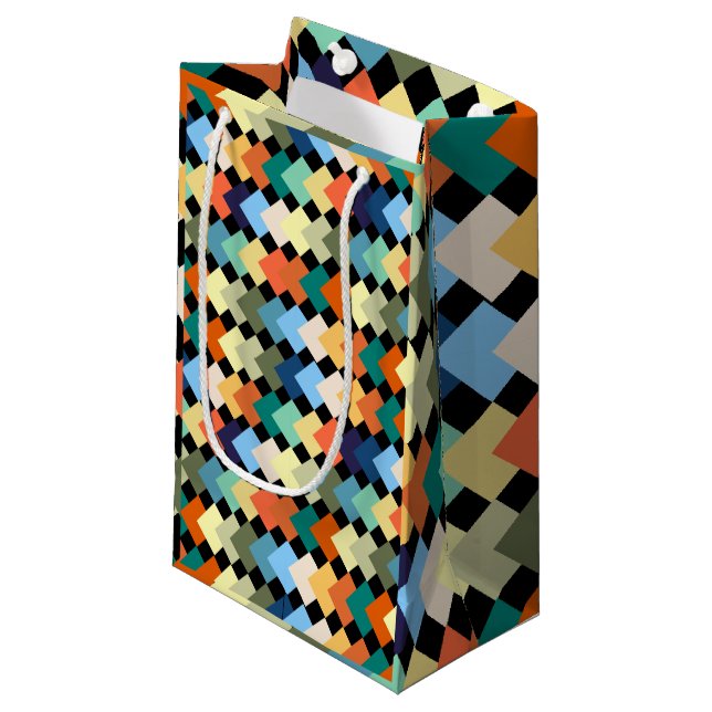 Leichte Diamanten Kleine Geschenktüte (Vorderseite Schrägansicht)
