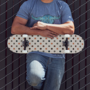 Leichte Erde Ton Wald Polka Punkte Design Skateboard