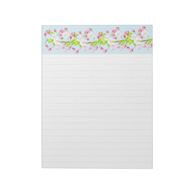 Leichte Feder auf einem großen Notepad Notizblock (Rotiert)