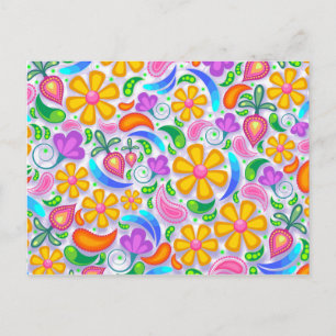 leichte florale Postkarte